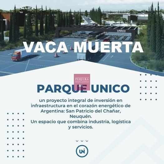VACA MUERTA - Venta Lote 1580m2, (en POZO) Parque Empresarial UNICO. Añelo, San Patricio del Chañar