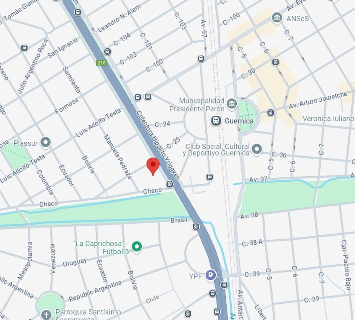 Lote venta colectora ruta 210 cerca estación Guernica