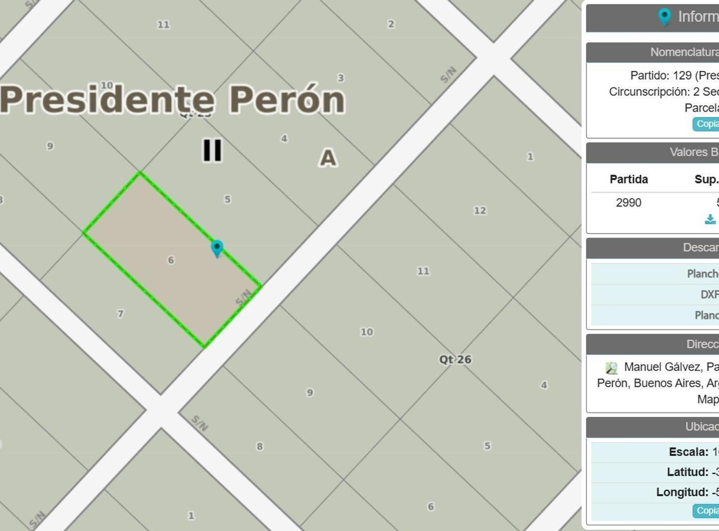 Gran lote en venta de 5.000m2 Chacra San Vicente, Pte. Perón