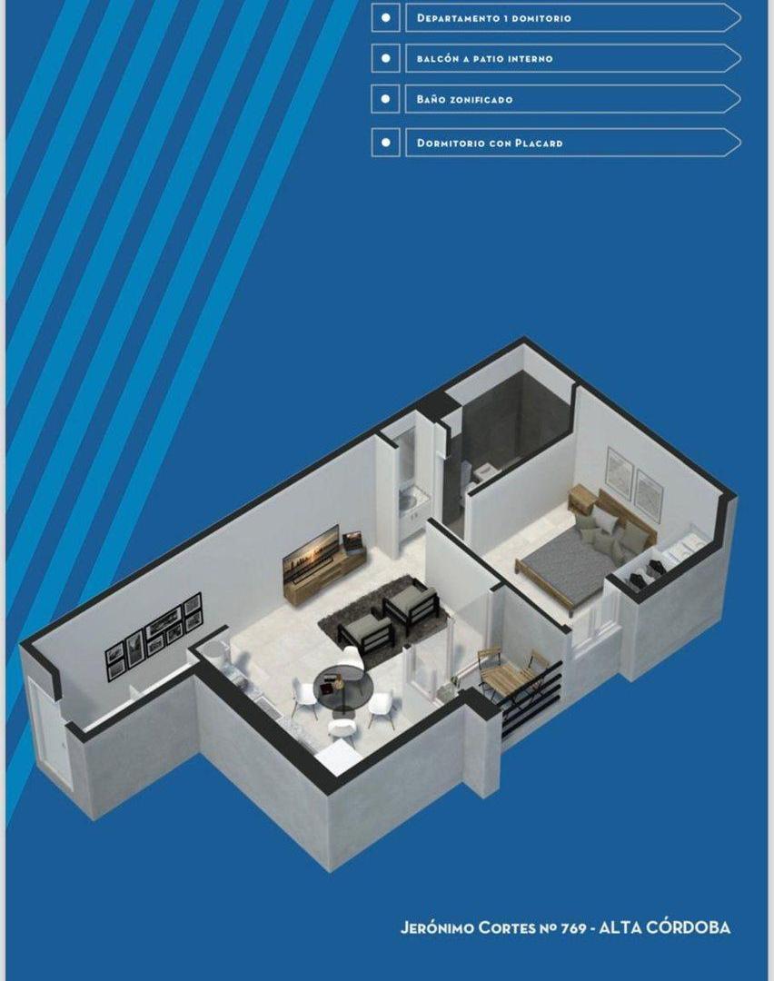Foto de VENTA DEPTO EN POZO ALTA CORDOBA 1 DORM, imagen 5