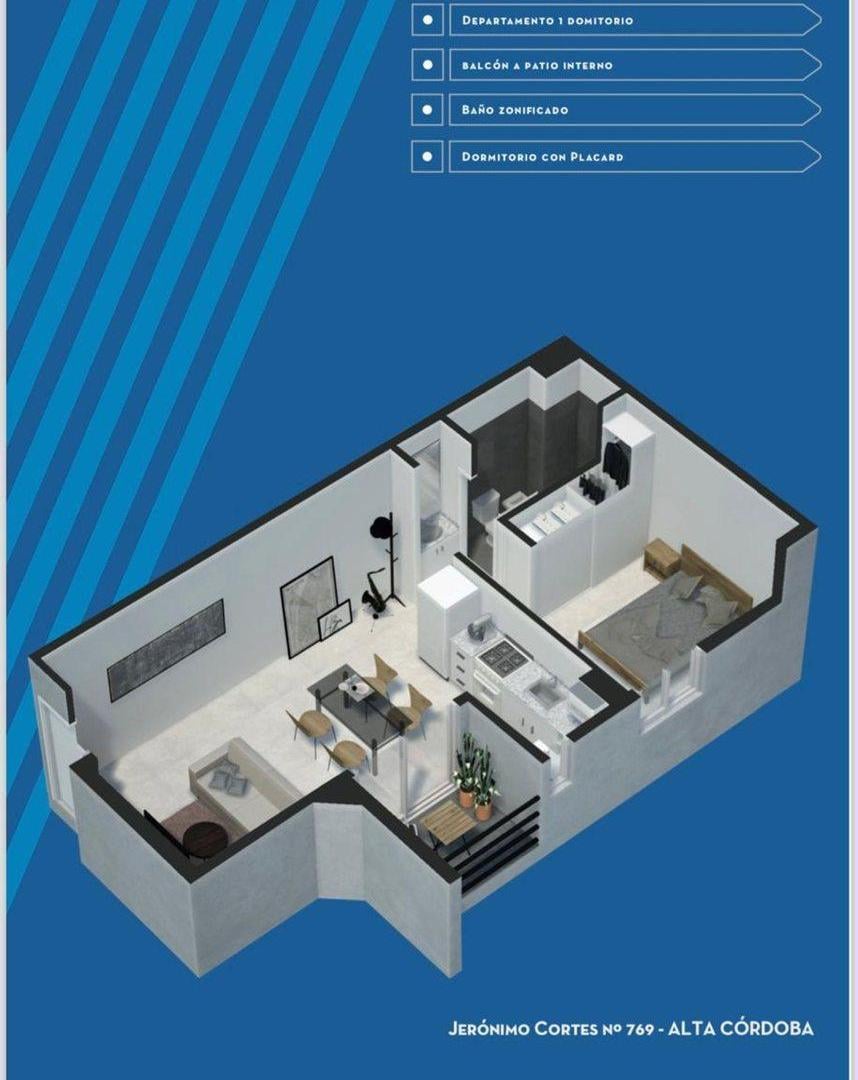 Foto de VENTA DEPTO EN POZO ALTA CORDOBA 1 DORM, imagen 4