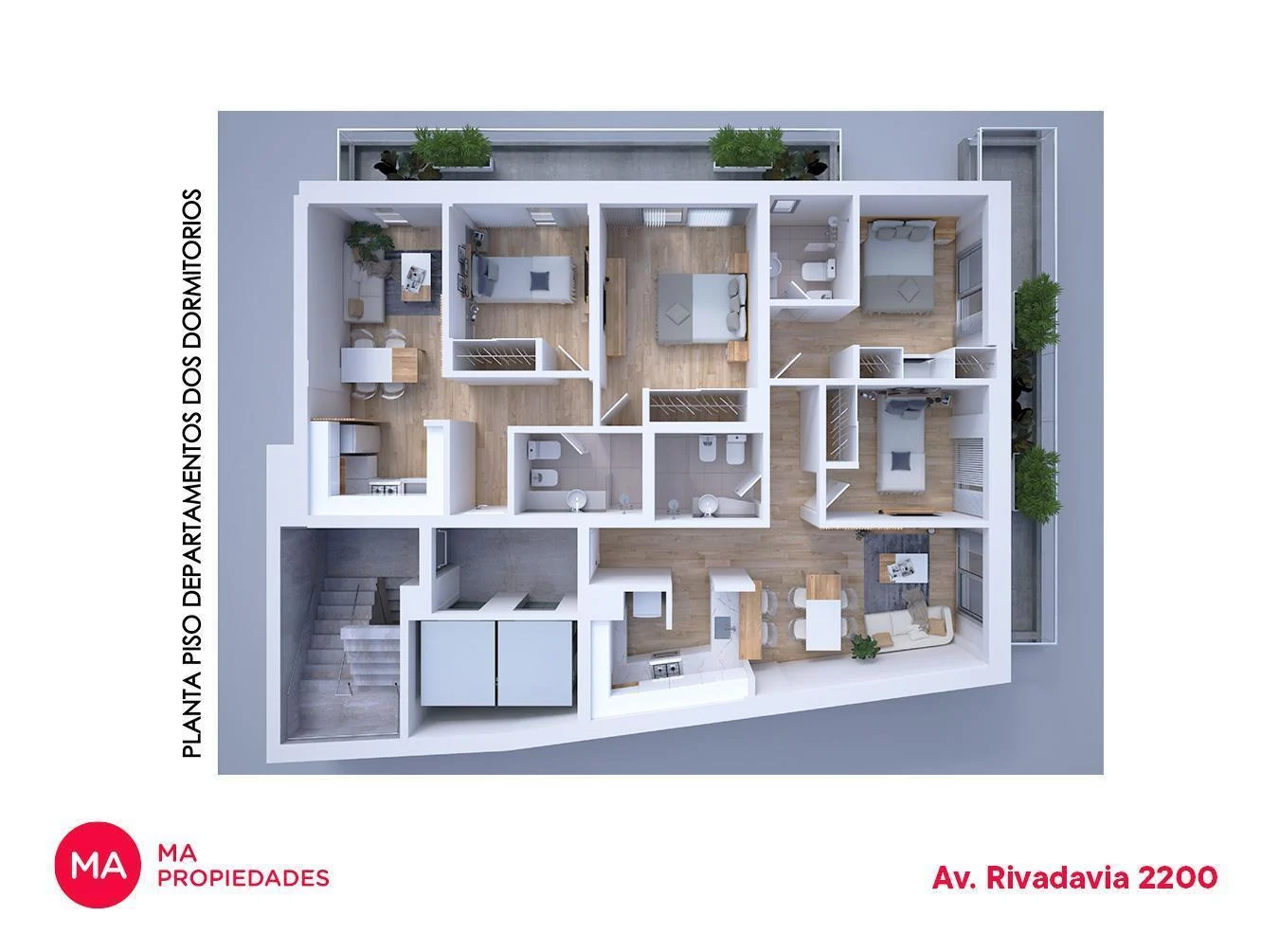 Departamento 2 dormitorios zona río, amenities - Av. Rivadavia 2200 -  Pichincha Rosario | Venta