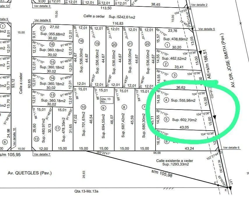 Lote 1100m2 sobre Av. Smith 2