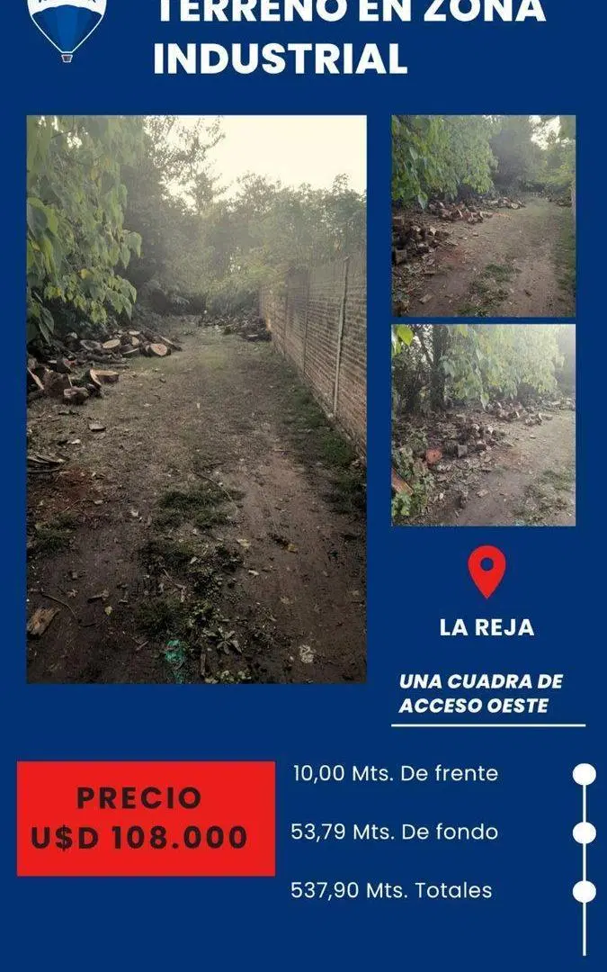Terreno zona industrial en la Reja - Moreno 3