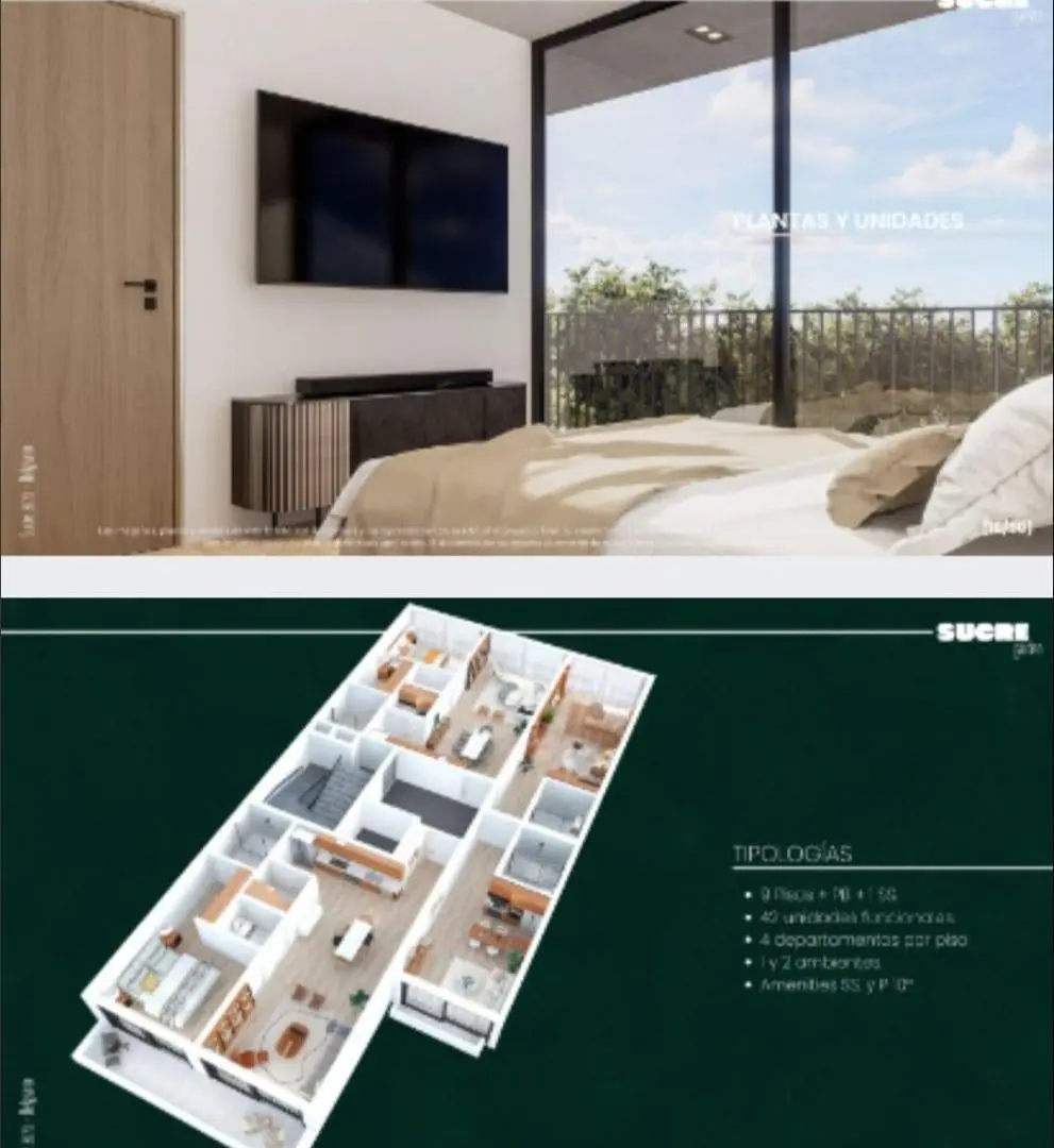 Departamento de 49 m² con 1 habitación en venta en Belgrano C 4