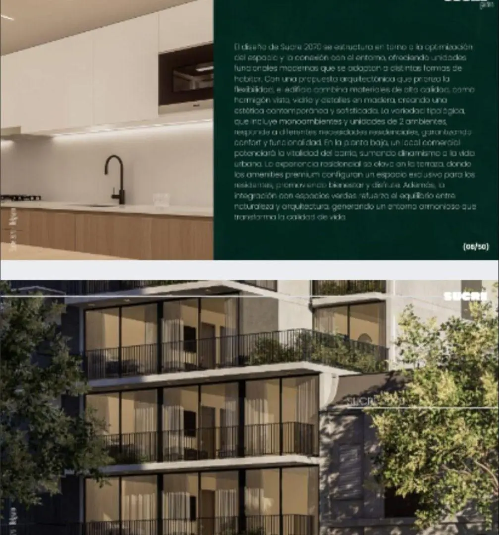 1 Amb 21 m² Cfte Bcon 4° Piso "Sucre Garden / Arcos" Full Amenities a Estrenar E/diciembre 2027 3