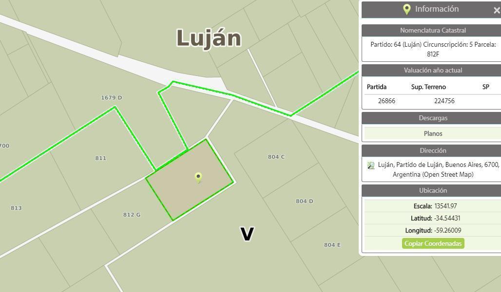 Campo de 22 hectareas a la venta en lujan proximo a acceso oeste