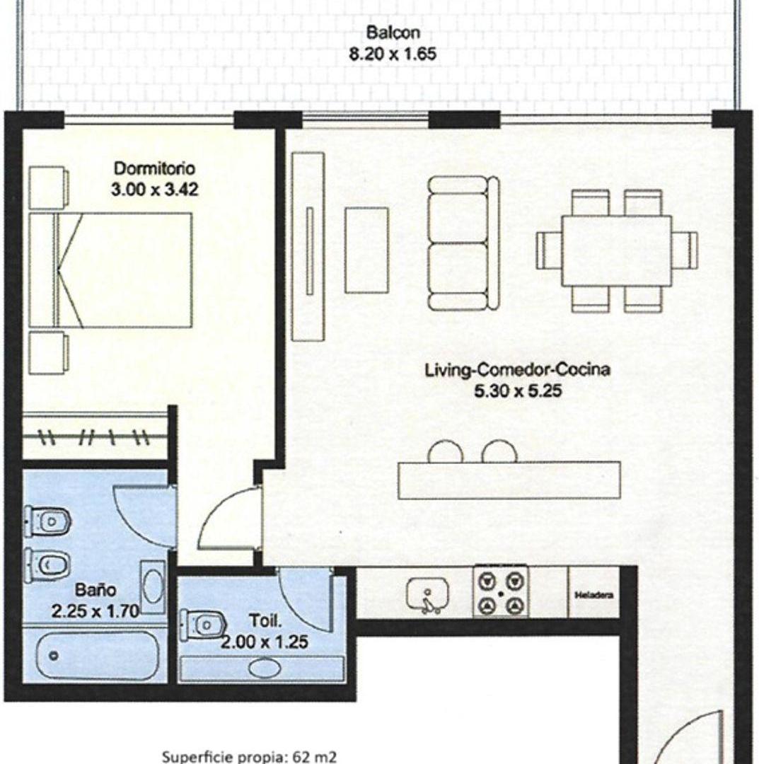 Muy buen 2amb en suite con amplio balcón - cochera - toilette