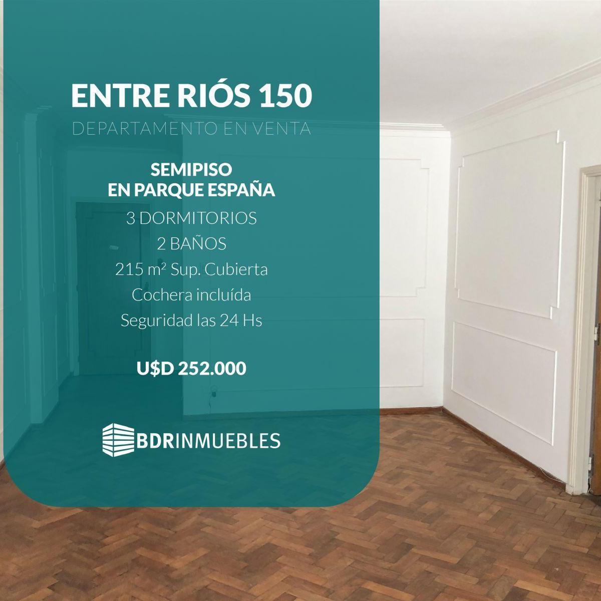 Foto de VENTA DEPARTAMENTO SEMIPISO PARQUE ESPAÑA. 3 DORMITORIOS. ESCRITORIO, imagen 1
