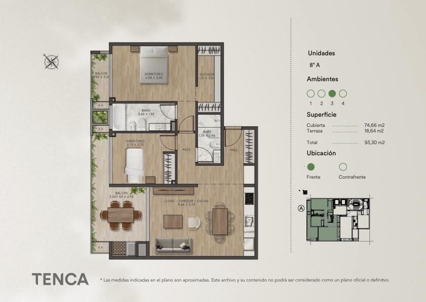 3 Ambientes en Construcción en Palermo Hollywood - Tenca