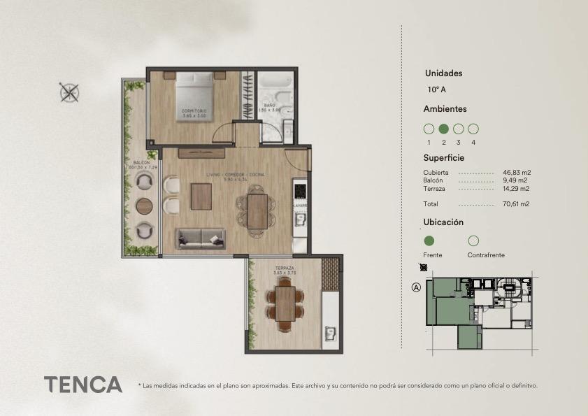 2 Ambientes en Construcción en Palermo Hollywood - Tenca