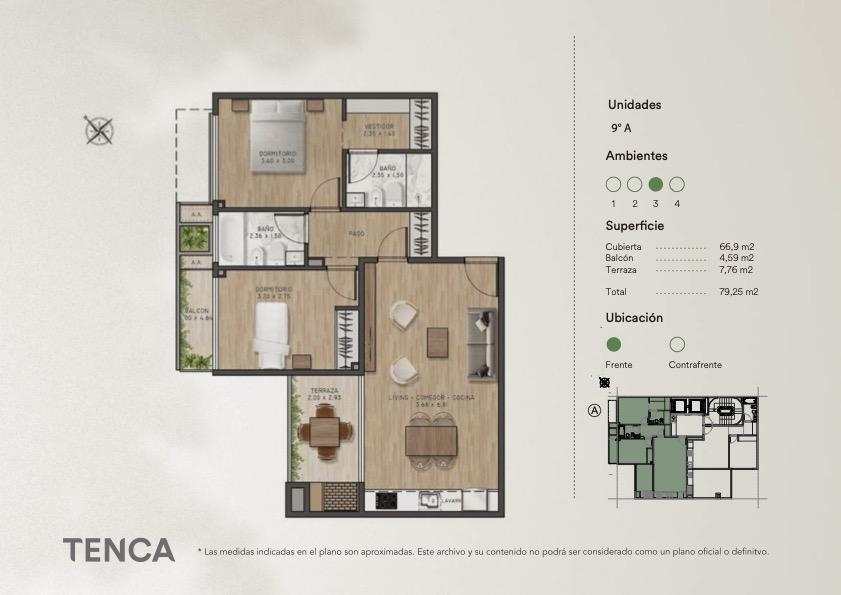 3 Ambientes en Construcción en Palermo Hollywood - Tenca