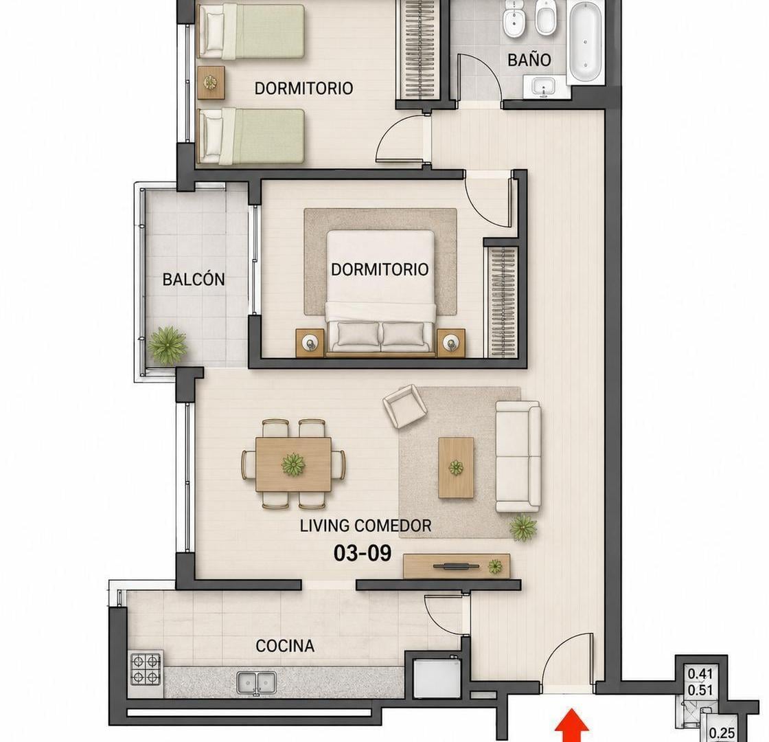 Departamento de 2 dormitorios en venta/alquiler temporario