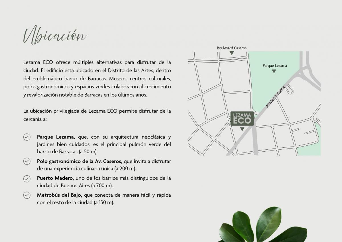 Amplio Departamento de 2 y 1/2 Ambientes en Lezama Eco! 3
