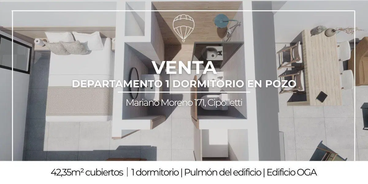 DEPARTAMENTO EN POZO 1 DORMITORIO EN VENTA 2