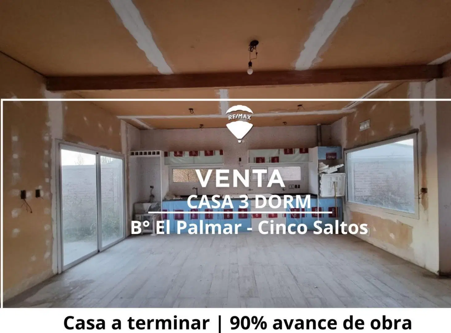 CASA A TERMINAR | 3 DORM EN VENTA | CINCO SALTOS 2