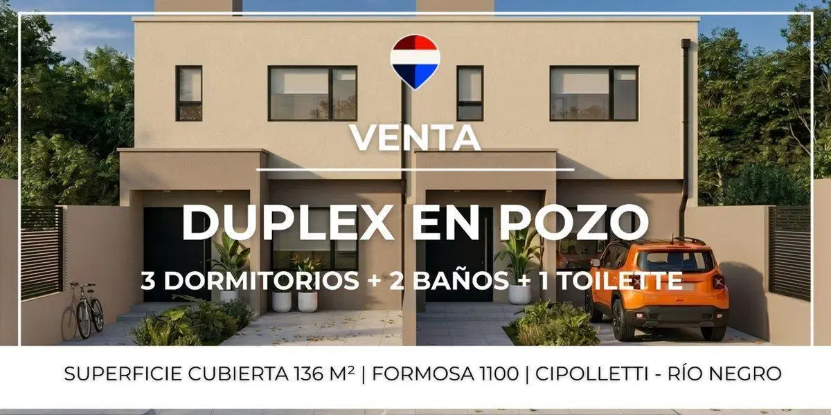 VENTA DUPLEX EN POZO 3 DORMITORIOS - CIPOLLETTI 2