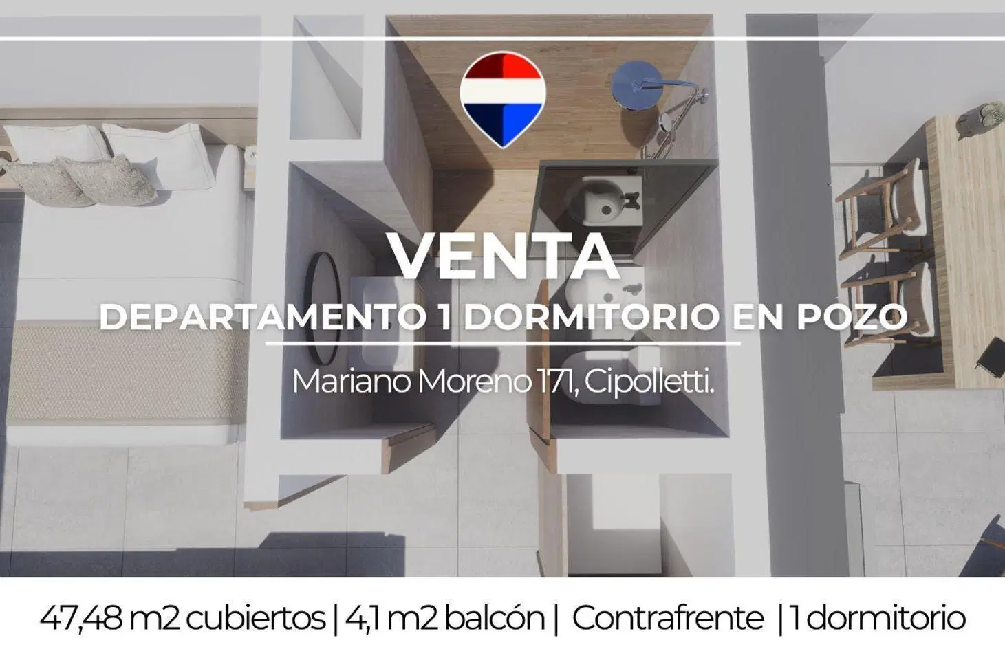DEPARTAMENTO EN POZO 1 DORMITORIO EN VENTA 3