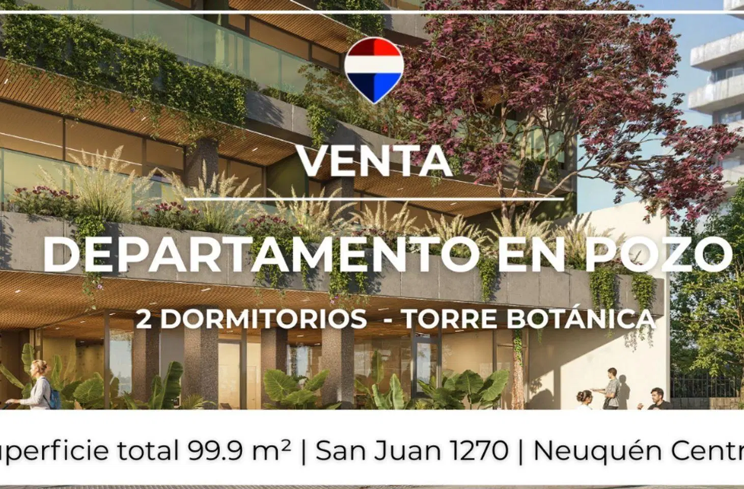 VENTA DPTO EN POZO 2 DORMITORIOS - TORRE BOTÁNICA 2