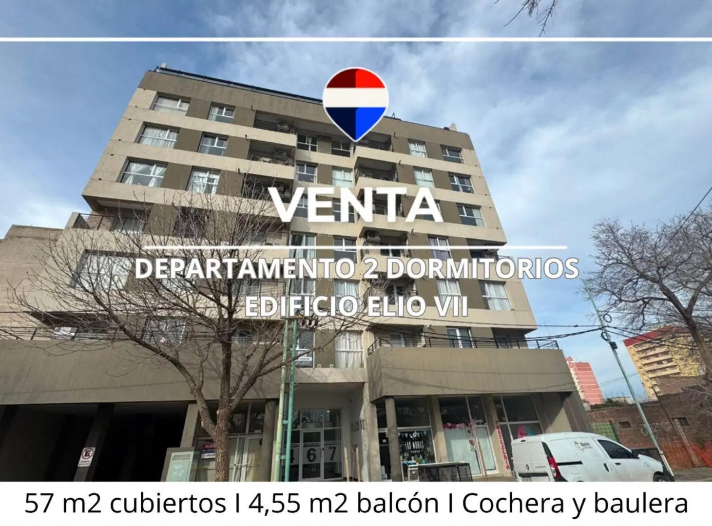 VENTA DEPTO 2 DORM C/COCHERA Y BAULERA EDIF ELIO 7 7