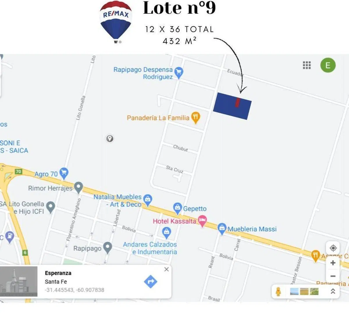 VENTA TERRENO N° 30 EN ZONA RESIDENCIAL 3