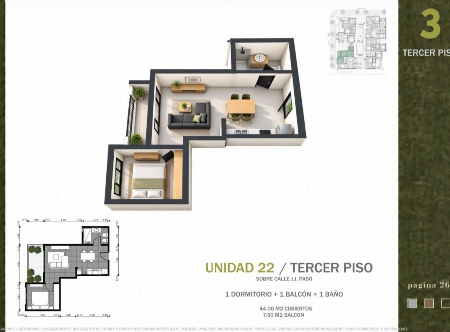 Foto de Preventa U22 Departamento 1 dormitorio Esperanza, imagen 4