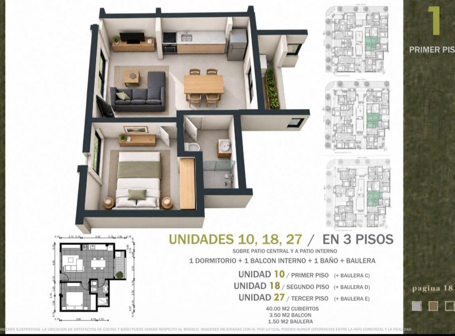 Foto de Preventa U27 Departamento 1 dormitorio Esperanza, imagen 4