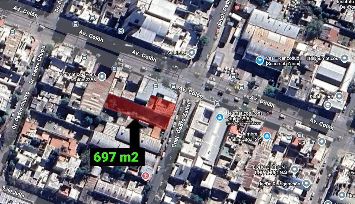 VENTA LOTE 700 M2 IDEAL DESARROLLO A MTS AV COLÓN 3