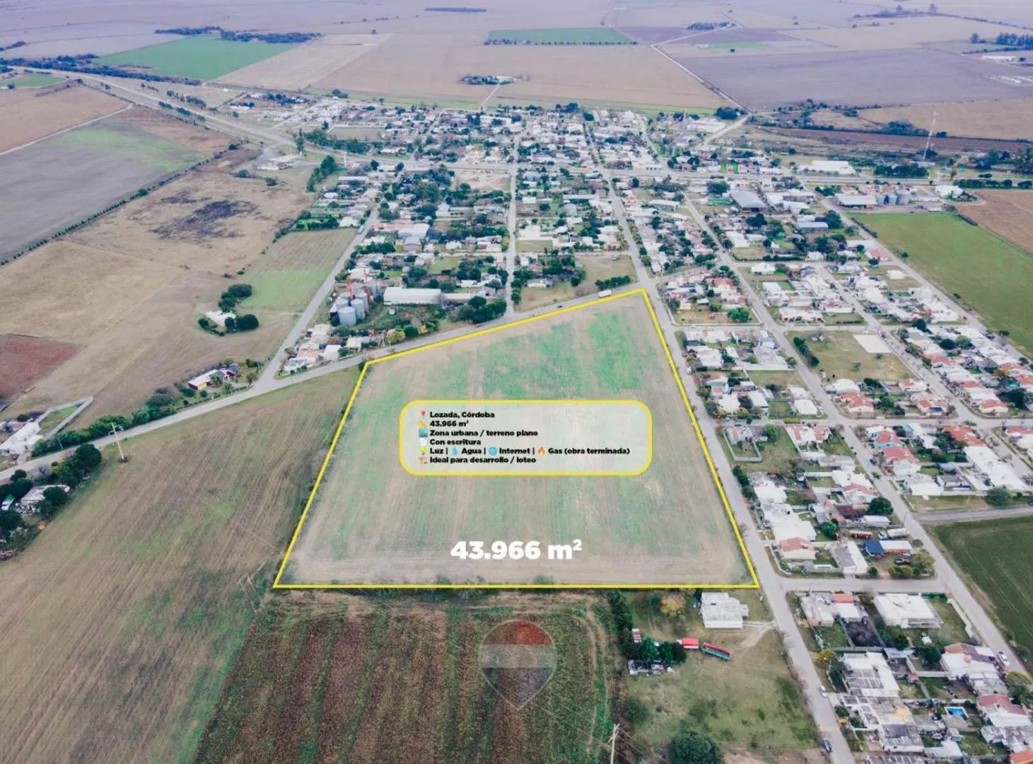 VENTA LOTE URBANO 4.4 HECTAREAS LOZADA, APTO LOTEO 4