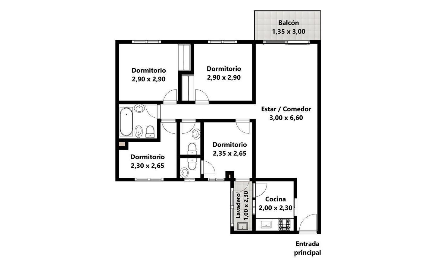 Foto de EL MEJOR 3 DORM C/DEP BALCON CALLE, imagen 1