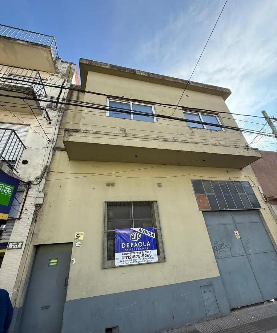 Galpón deposito apto local 450m2 sobre Avenida Laprida en 2 plantas ALQUILER 3