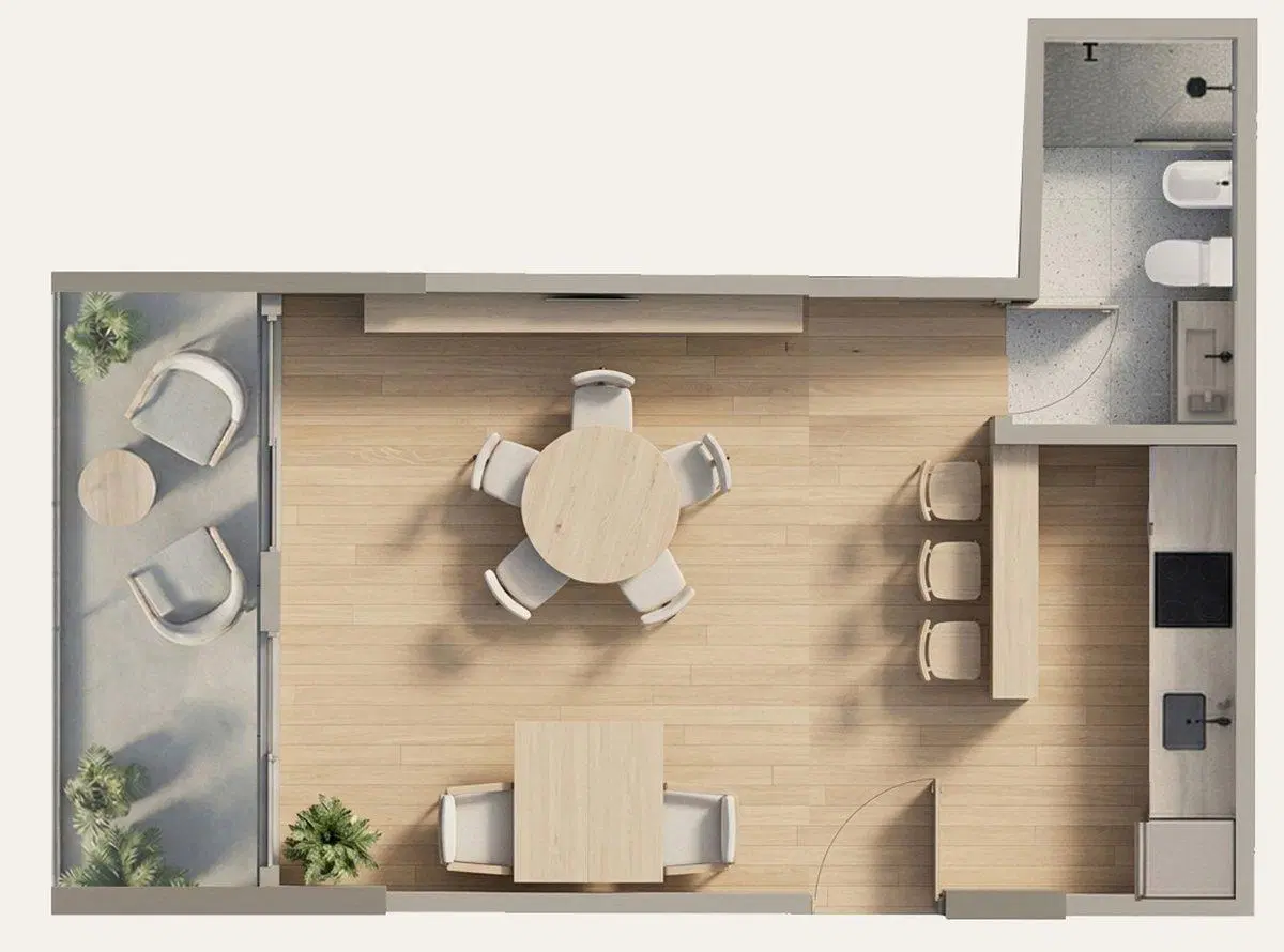VENTA MONOAMBIENTE CON BALCÓN  POZO VILLA URQUIZA 2