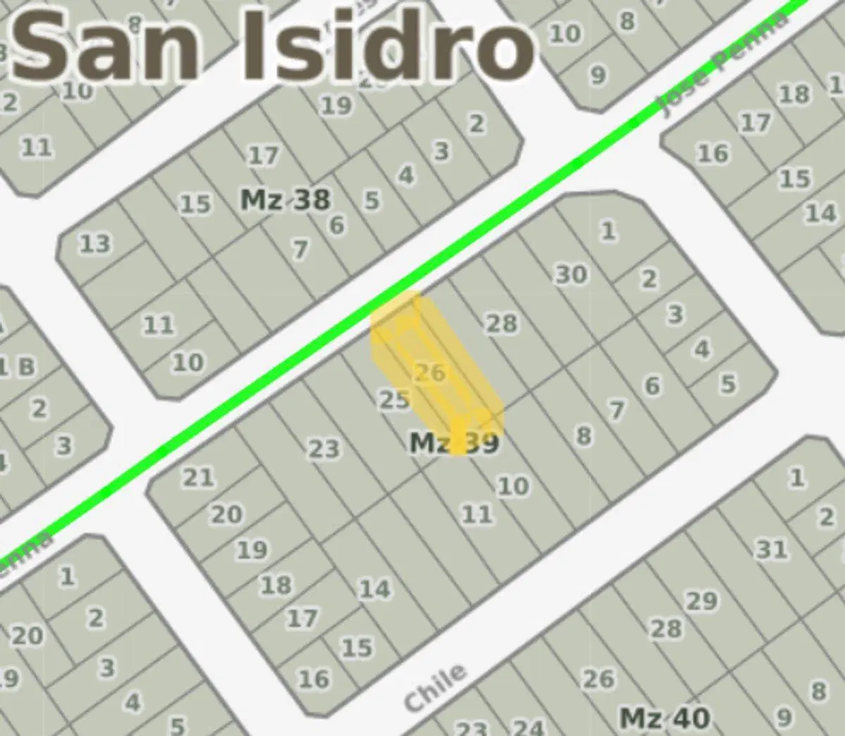 VENTA LOTE CON CASA A REFACCIONAR B. SAN ISIDRO 5