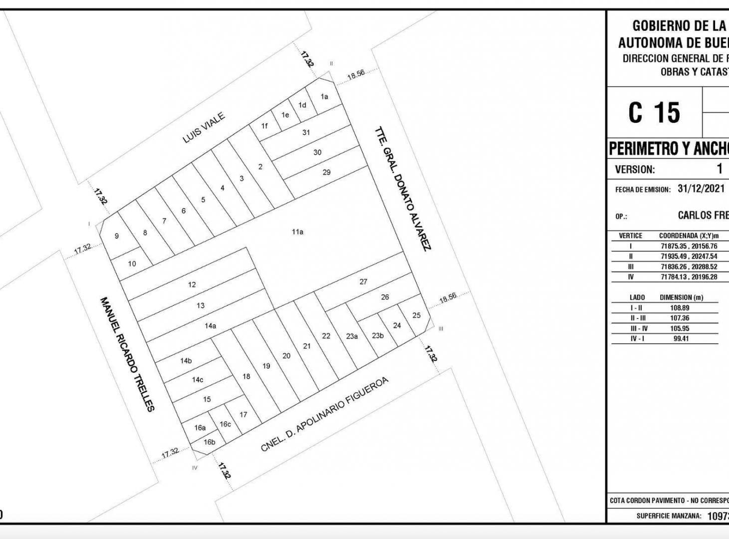 Foto de Venta Lote USAB 2 Caballito 986 mts vendibles, imagen 4