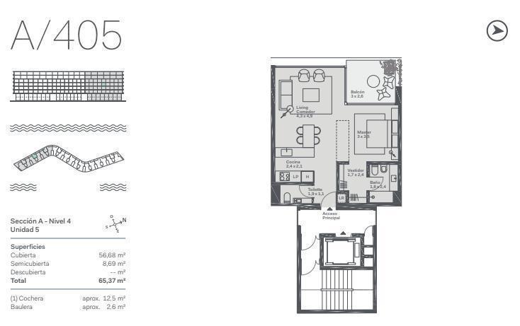 Departamento en venta en Nordelta