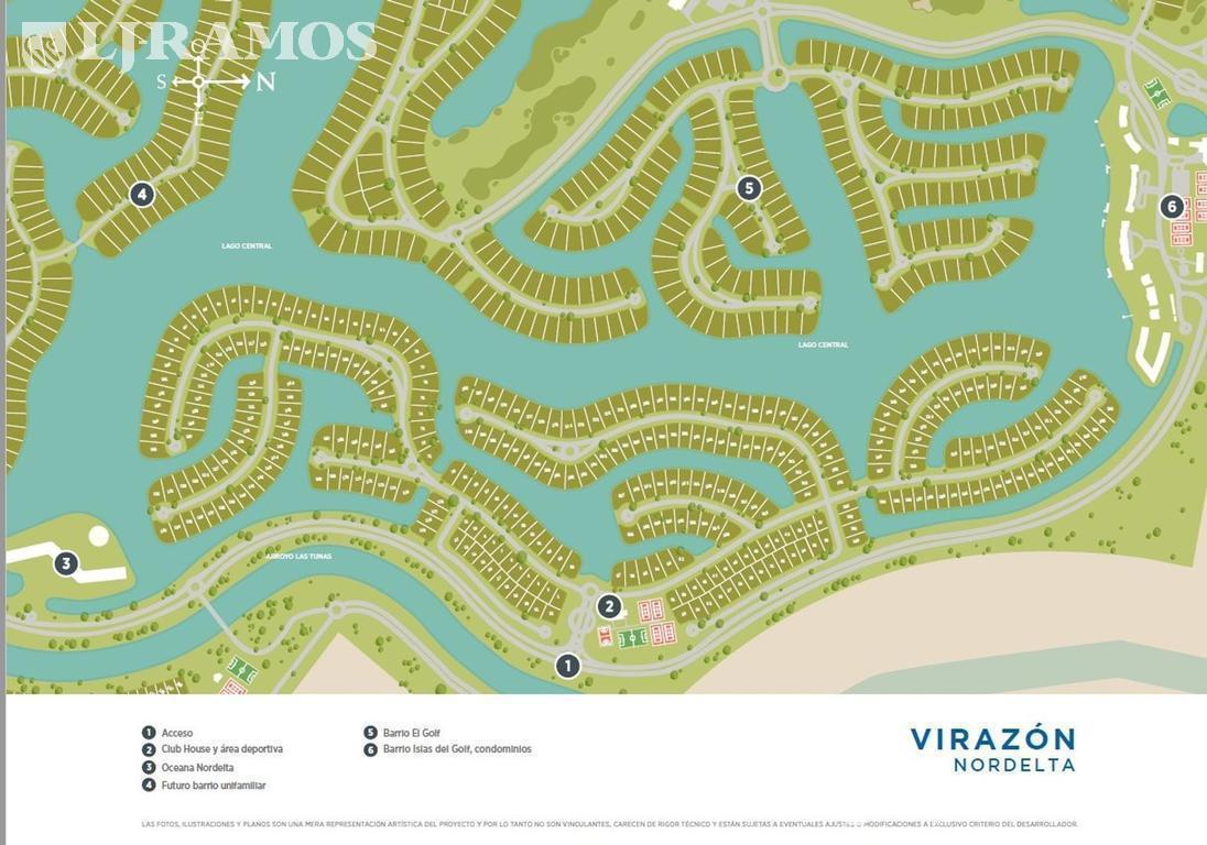 Terreno al agua en venta en el barrio - Virazon de Nordelta