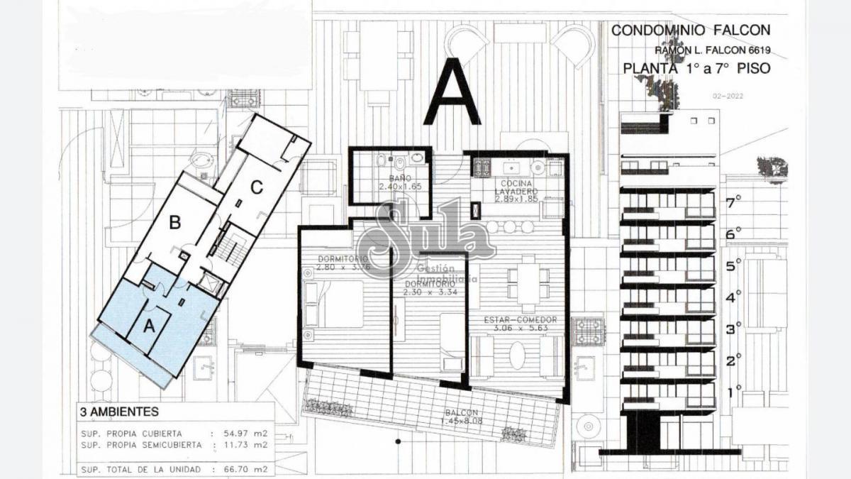 DEPARTAMENTOS DE 2 AMBIENTES CON BALCÓN