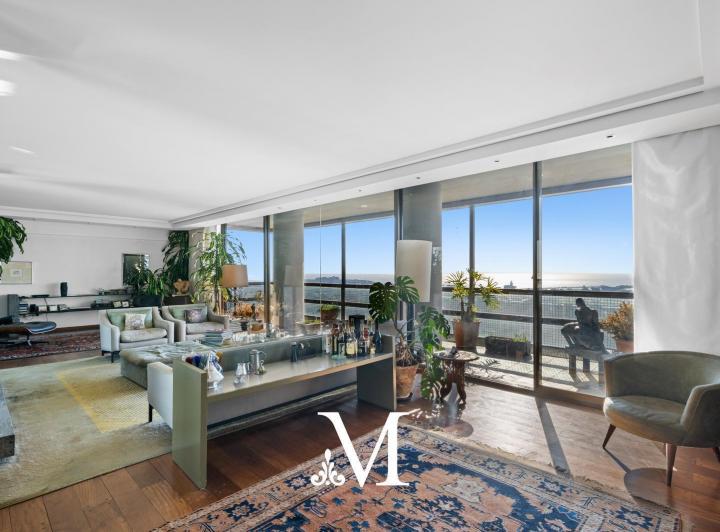 Exclusivo piso alto en F.Alcorta torre vista panorámica con balcón y 4 cocheras seguridad 24hs 4