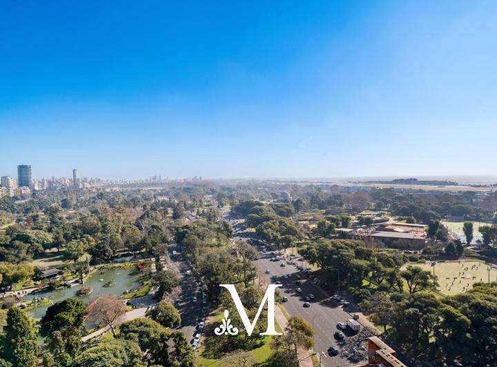Exclusivo piso alto en F.Alcorta torre vista panorámica con balcón y 4 cocheras seguridad 24hs 2