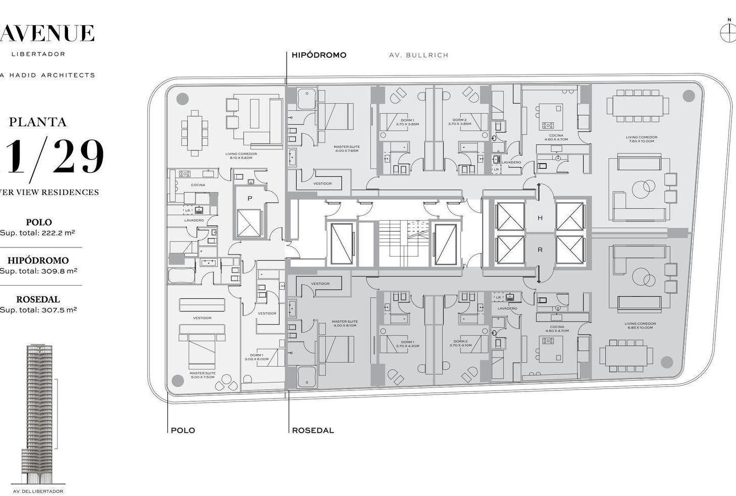Zaha Hadid - Departamento 4 amb. c/dep - Coch - Palermo Nuevo - full amenities