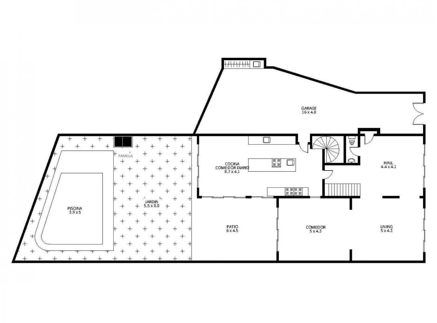 Excelente Casa en Zona Embajadas - Belgrano - 6 Ambientes - 3 Cocheras- Pileta - Jardin