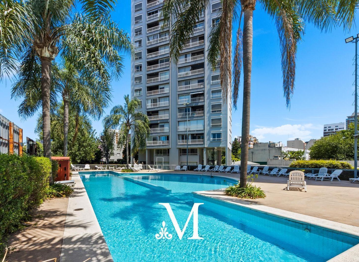 Penthouse con jardin en torre, vista al rio, 3 dorm, 3coch amenities, seg 24 hs