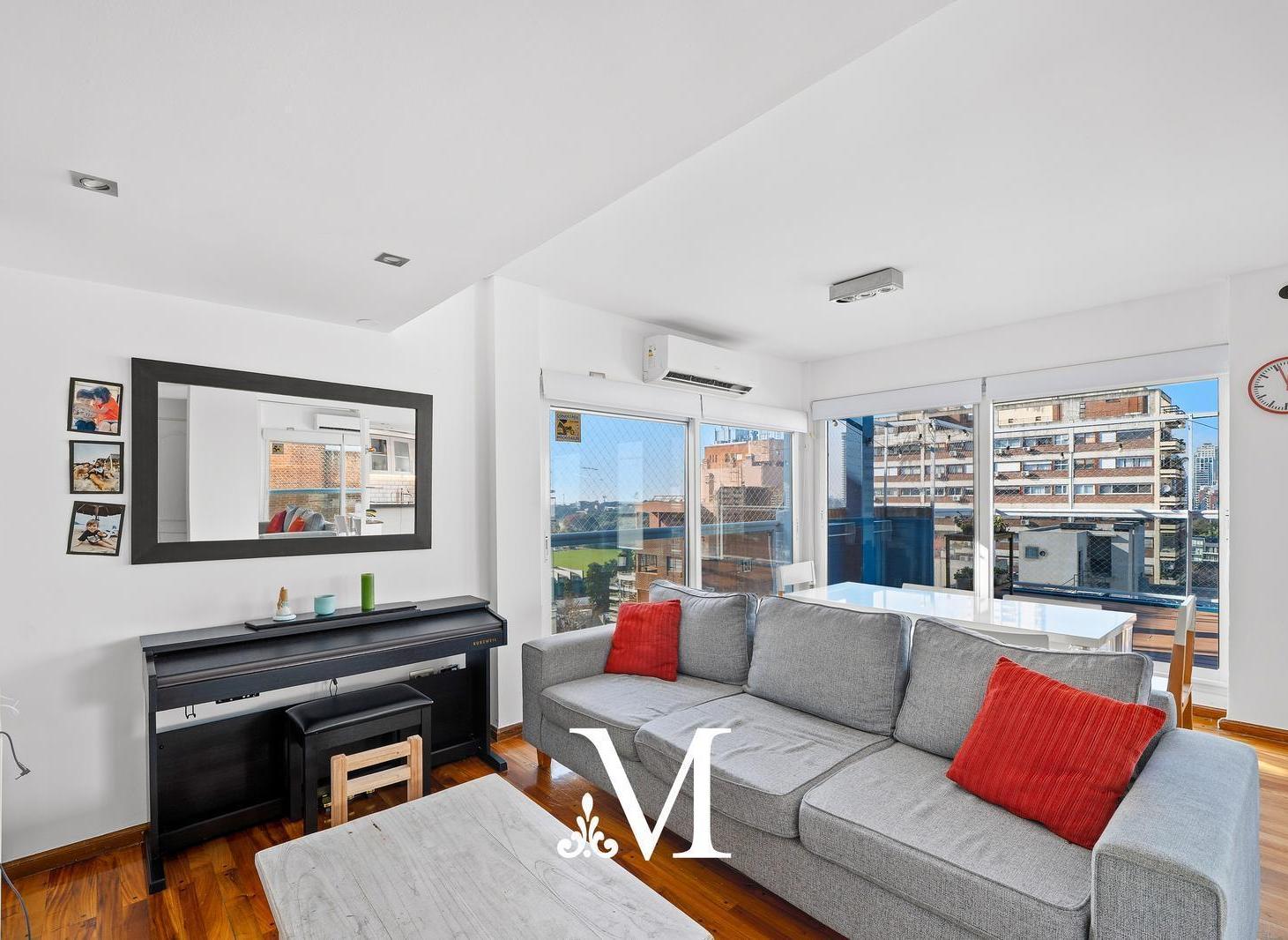 Triplex pura luz, vista abierta al polo - terraza y parrilla propias- 4 amb c/coch. Las Cañitas