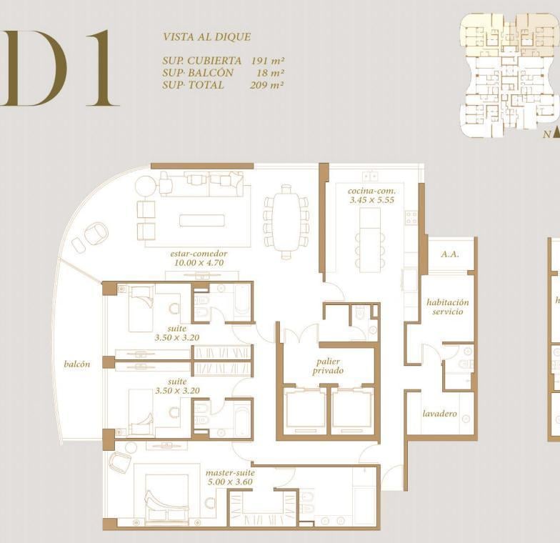 Foto de Departamento 3 ambientes en Madero Bouevard Puerto Madero, full, imagen 1