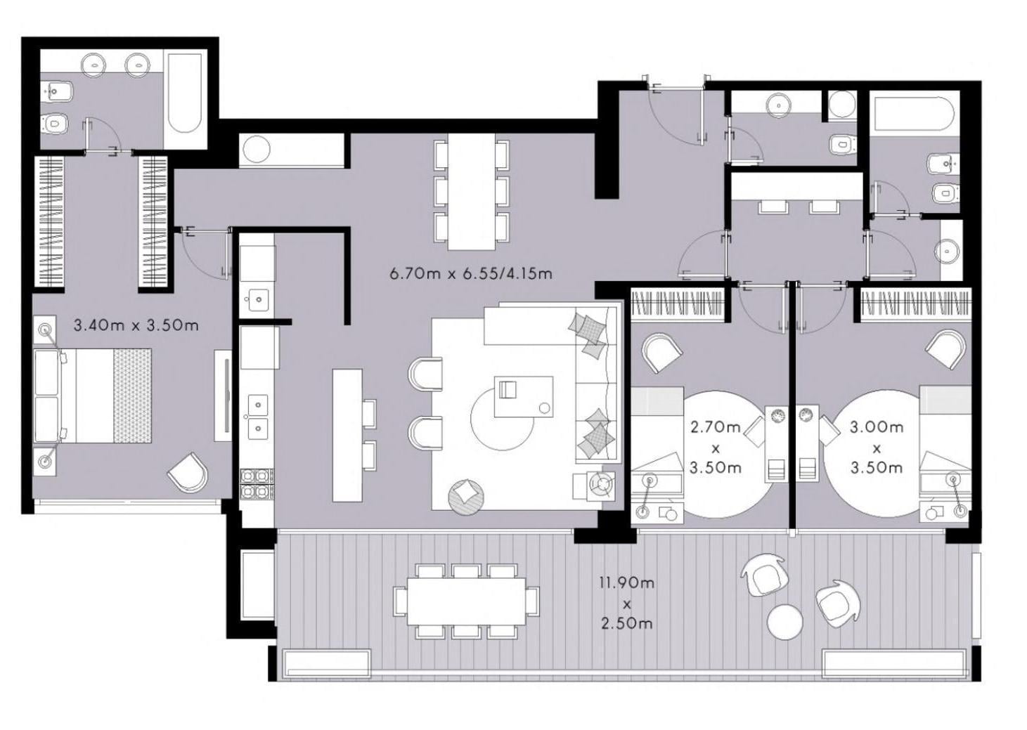 Hermoso departamento 4 ambientes - 143 m2 - 2 cocheras - Amenitites Premium - Quartier Del Bajo
