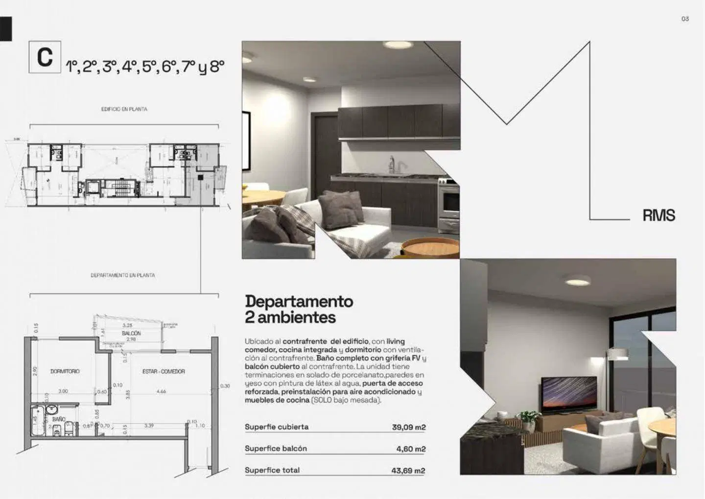 Departamento venta 2 ambientes Ciudadela a estrenar 1