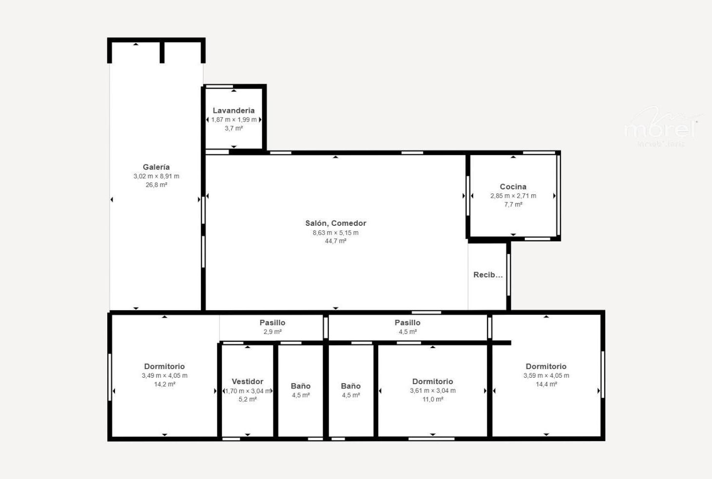 Casa #100-200 - Pilar del Este - San Alfonso - 131m2 #id 13892