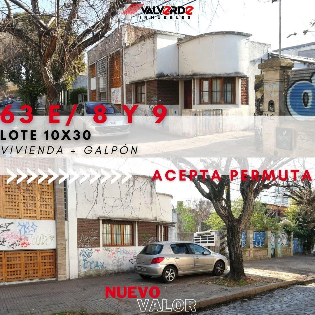 Foto de Lote 10x30 con vivienda y galpón. 63 e/ 8 y 9, imagen 2