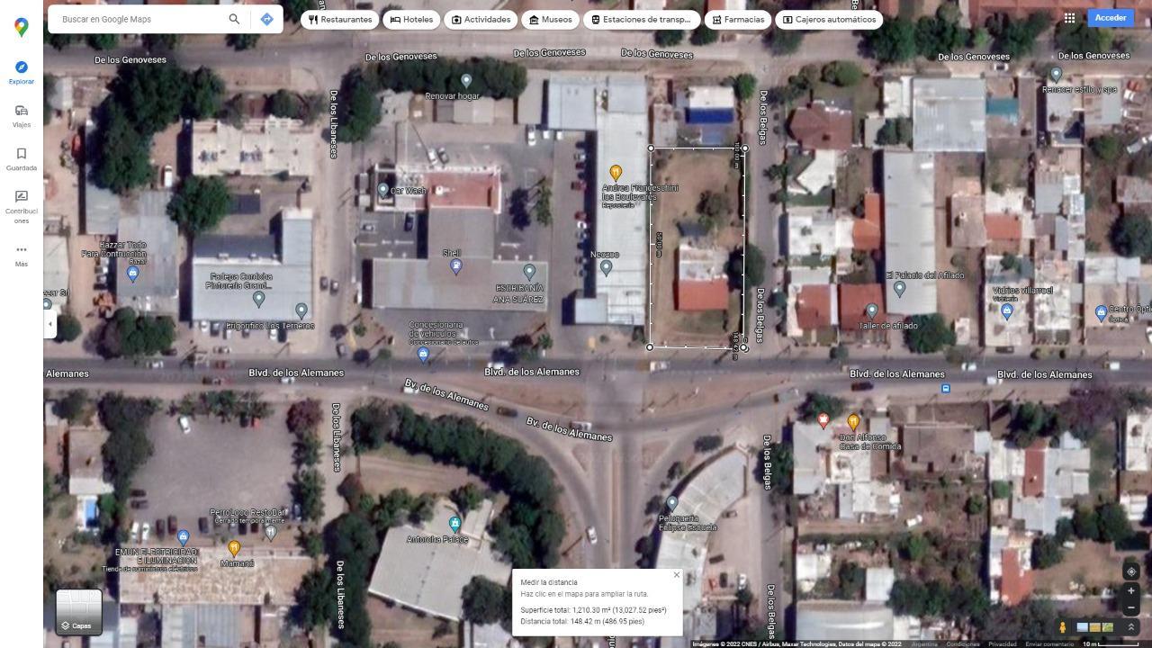 Vta terreno esquina ESTRATEGICA de 1203 mts s/Bv de Los Alemanes 5100 -