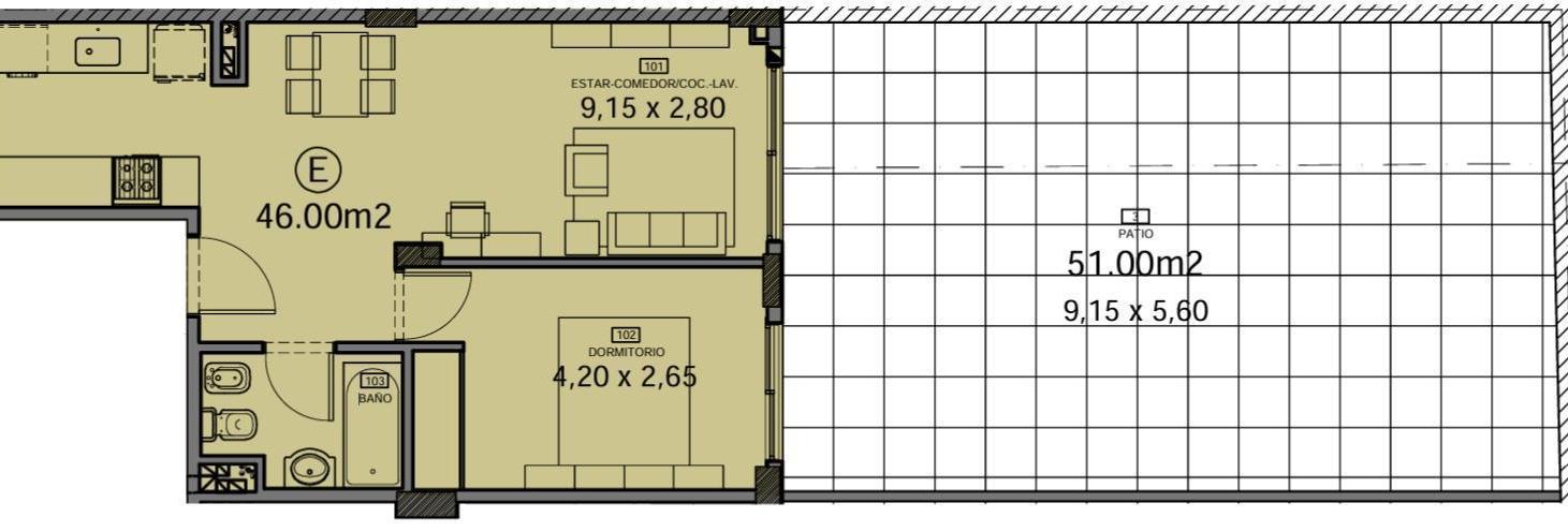 Foto de ALTOS DE NÚÑEZ | 2 AMBIENTES A ESTRENAR CON GRAN PATIO PRIVADO Y, imagen 4
